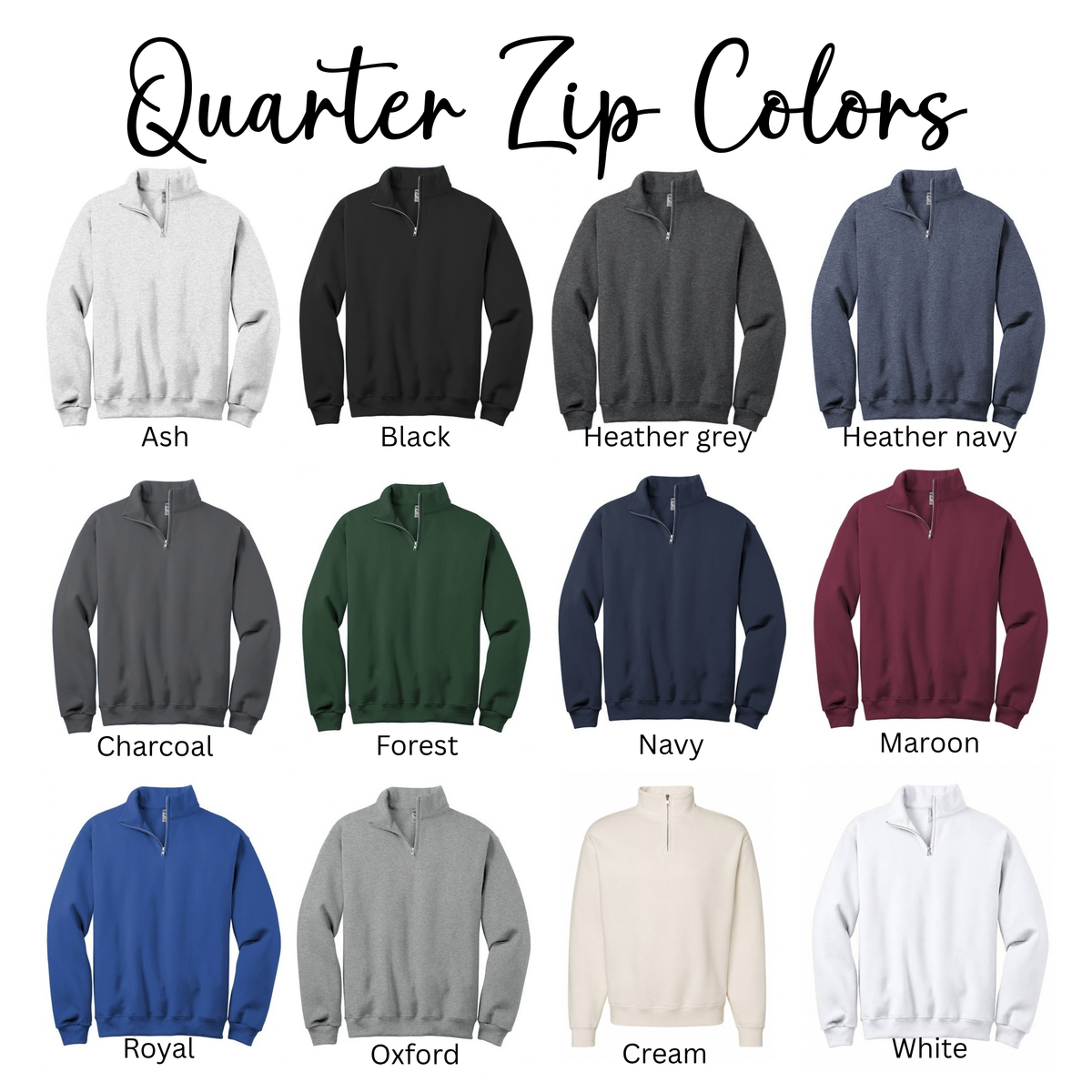 Floral Letter Quarter Zip