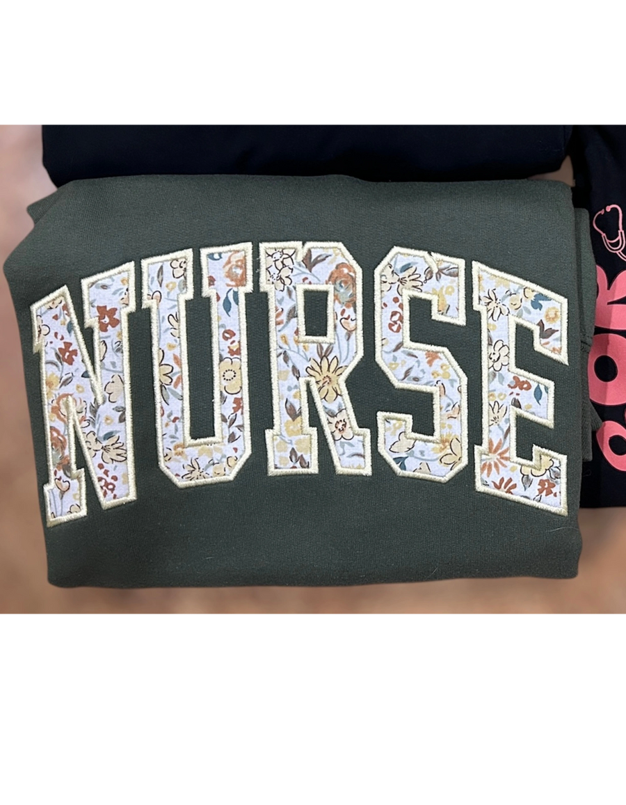 Applique Nurse Crewneck