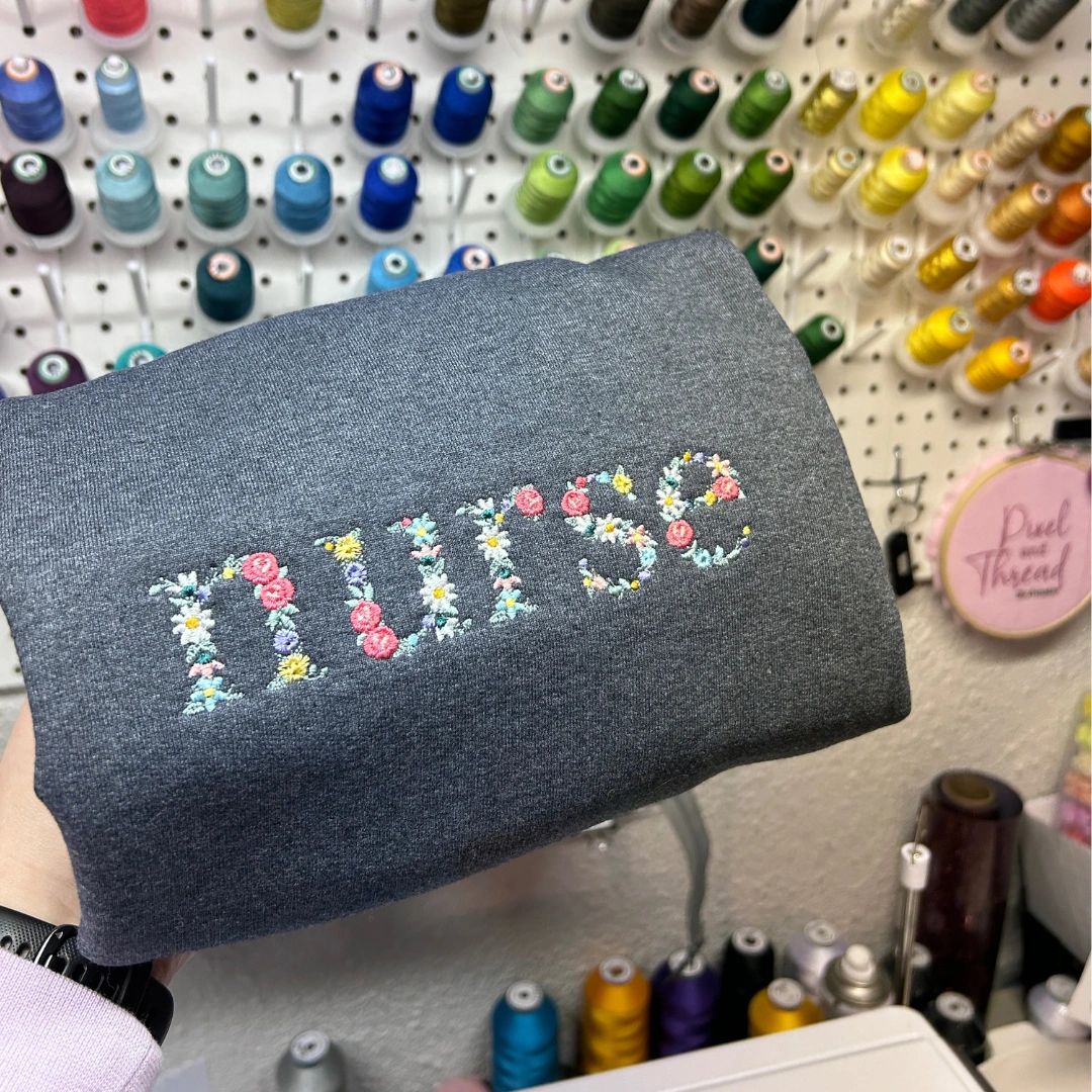 Floral Nurse Crewneck